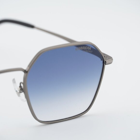 CARRERA 334/S 0R81 08 Sunglasses Ruthenium Geometric Frame, Blue Lenses - Picture 2 of 12